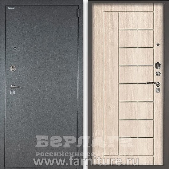  Входная металлическая Сейф дверь Берлога 3К Фриза Ларче светлый 