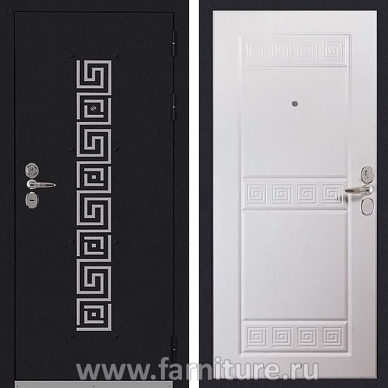  Входная металлическая дверь Сударь-7 CISA Бархат Черный 