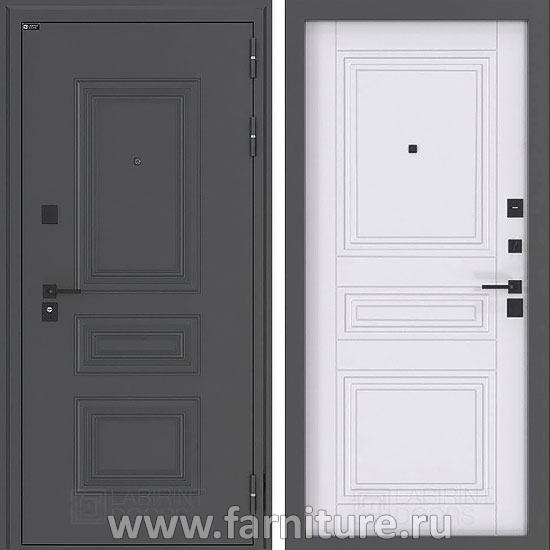  Входная металлическая дверь Лабиринт Орлеан Белый Soft 