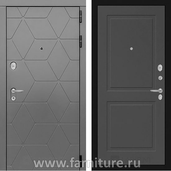  Входная металлическая дверь Лабиринт Космо 11 Графит софт 