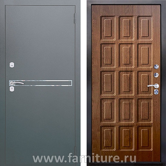  Входная металлическая дверь Аргус Люкс Про Франк Шоколад Дуб Золотой 