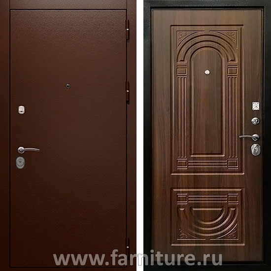  Входная металлическая дверь Йошкар RTO Орех бренди 
