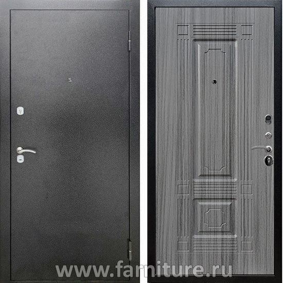  Входная металлическая дверь Рекс Сити ФЛ-2 Сандал серый 
