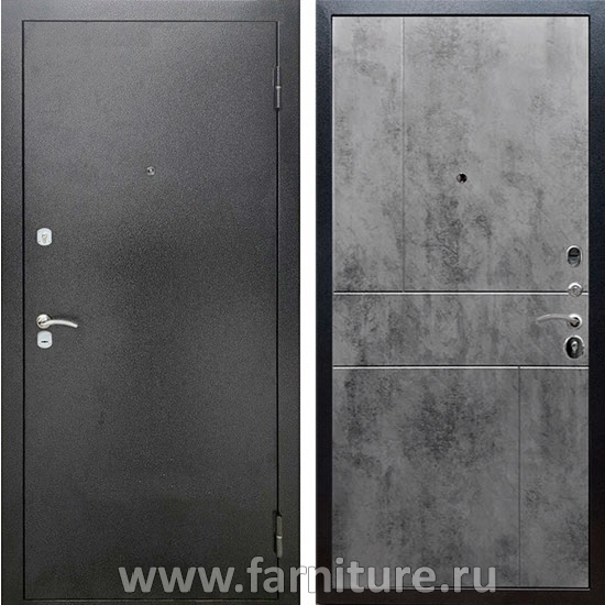  Входная металлическая дверь Рекс Сити ФЛ-290 Бетон темный 