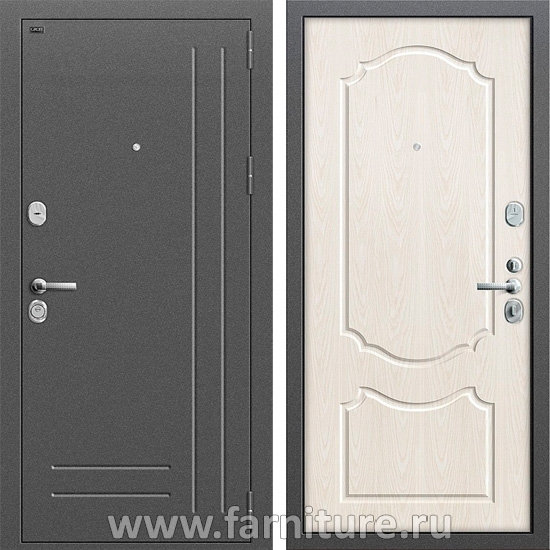 Входная металлическая дверь Bravo Groff P2 210 Белёный Дуб 
