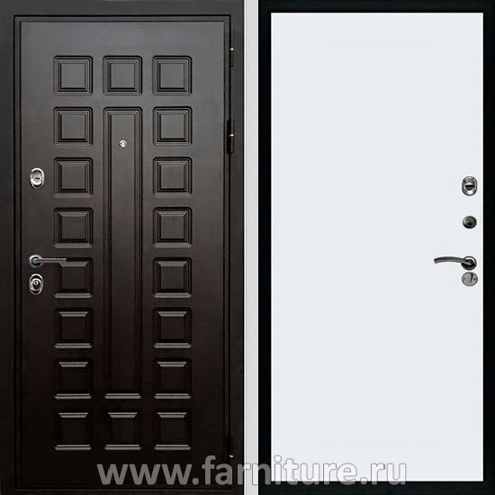  Входная металлическая дверь Рекс Премиум 3К Гладкая Силк сноу 