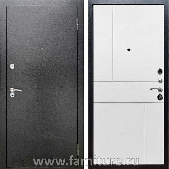  Входная металлическая дверь Рекс Сити ФЛ-290 Белый софт 